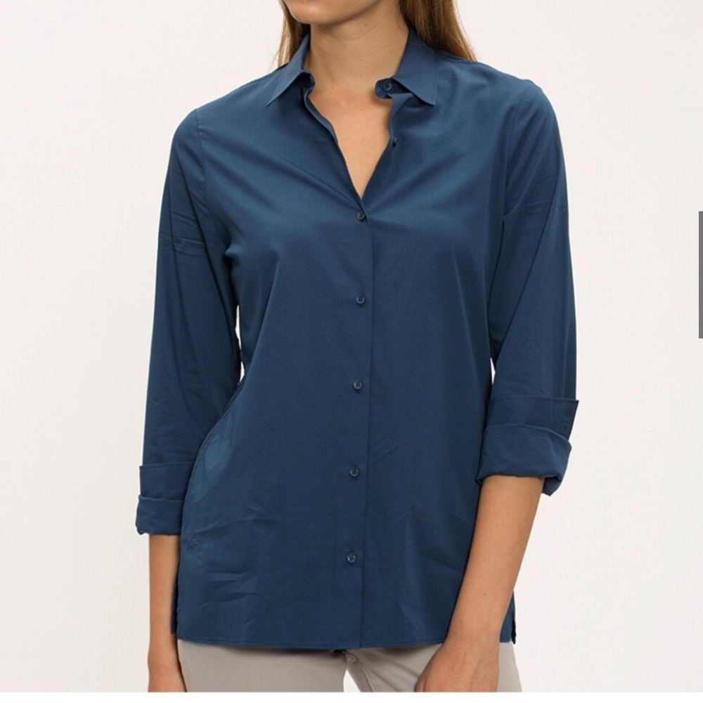 Lacoste Mesh Button Up Long Sleeve Shirt